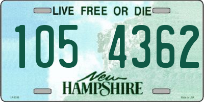 NH license plate 1054362