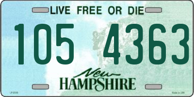 NH license plate 1054363