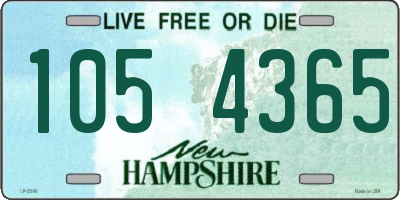 NH license plate 1054365