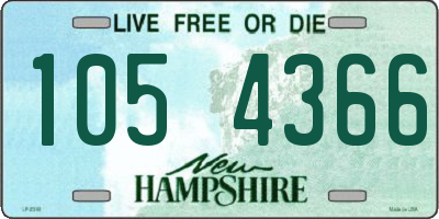 NH license plate 1054366