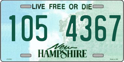 NH license plate 1054367