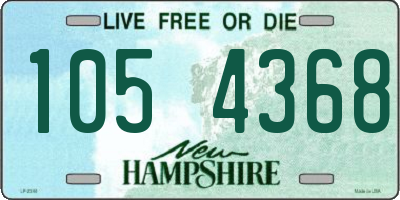 NH license plate 1054368