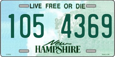 NH license plate 1054369