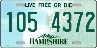 NH license plate 1054372