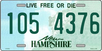 NH license plate 1054376