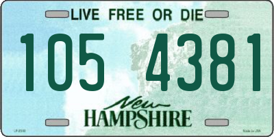 NH license plate 1054381
