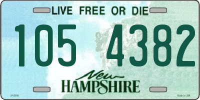 NH license plate 1054382