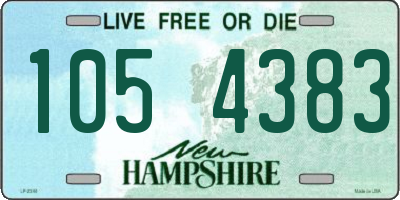 NH license plate 1054383
