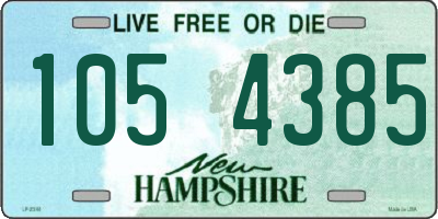 NH license plate 1054385