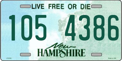 NH license plate 1054386