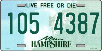 NH license plate 1054387