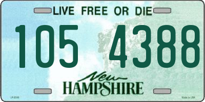 NH license plate 1054388