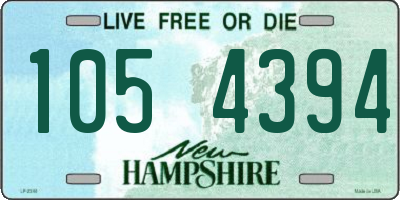 NH license plate 1054394