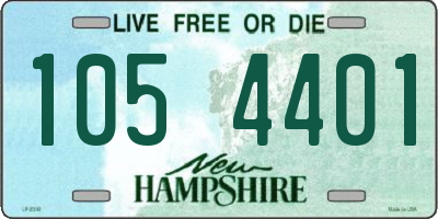 NH license plate 1054401