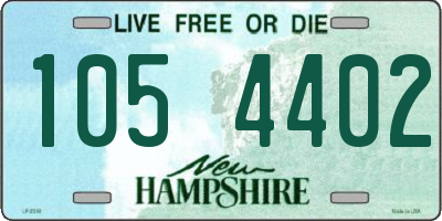NH license plate 1054402