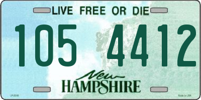 NH license plate 1054412