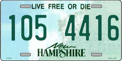 NH license plate 1054416