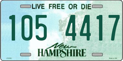 NH license plate 1054417
