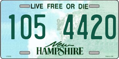 NH license plate 1054420