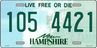 NH license plate 1054421