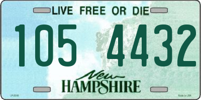 NH license plate 1054432