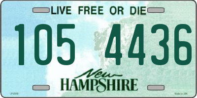 NH license plate 1054436