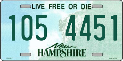 NH license plate 1054451