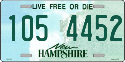 NH license plate 1054452