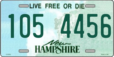 NH license plate 1054456