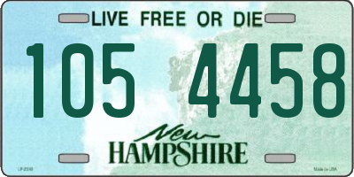 NH license plate 1054458
