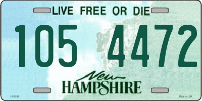 NH license plate 1054472