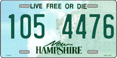 NH license plate 1054476