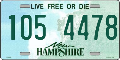 NH license plate 1054478