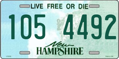 NH license plate 1054492