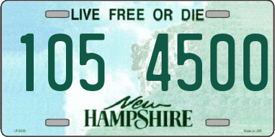 NH license plate 1054500