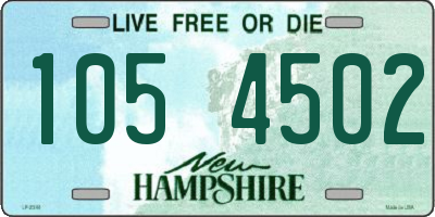NH license plate 1054502
