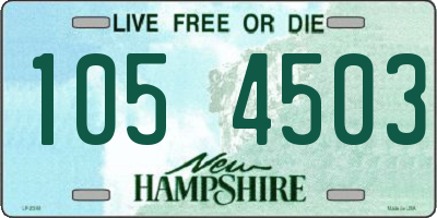 NH license plate 1054503