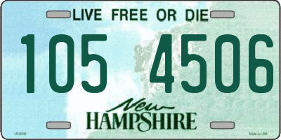 NH license plate 1054506