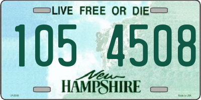 NH license plate 1054508
