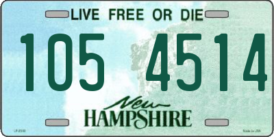 NH license plate 1054514