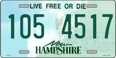 NH license plate 1054517
