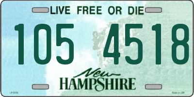NH license plate 1054518