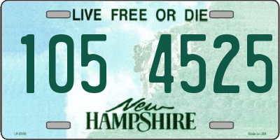 NH license plate 1054525