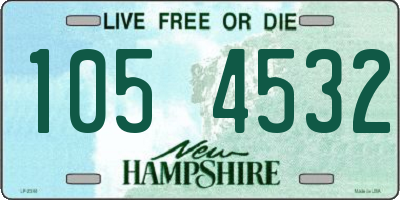 NH license plate 1054532
