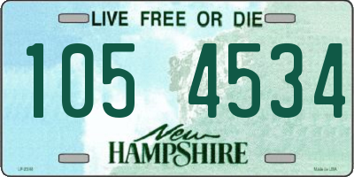 NH license plate 1054534