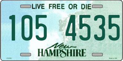NH license plate 1054535