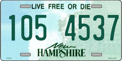 NH license plate 1054537