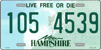 NH license plate 1054539