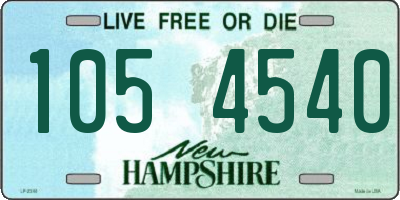 NH license plate 1054540