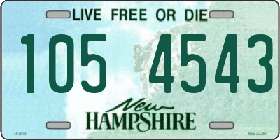NH license plate 1054543